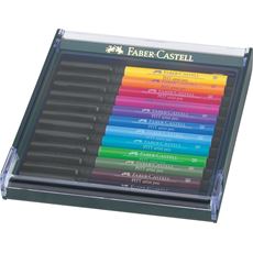Faber-Castell - Popisovač Pitt Artist Pen Brush, Basic, kazeta 12 ks
