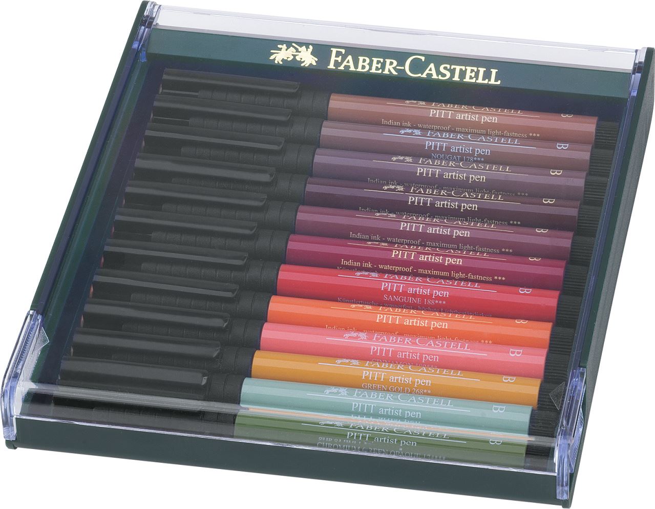 Faber-Castell - Popisovač Pitt Artist Pen Brush 12ks, podzimní barvy