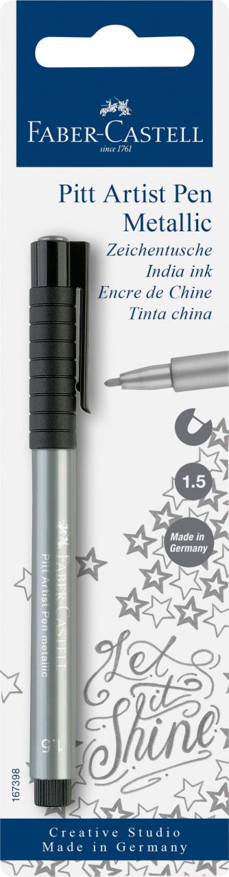 Faber-Castell - Popisovač Pitt Artist Pen stříbrný, BL