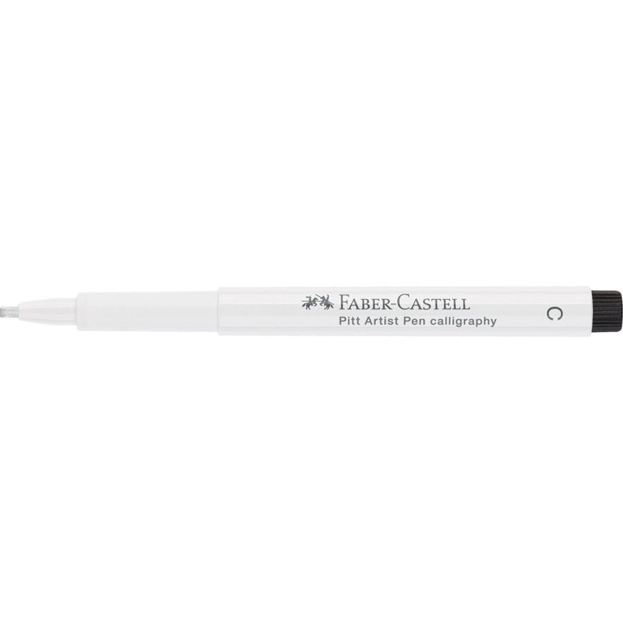 Faber-Castell - Popisovač Pitt Artist Pen Calligraphy, bílá