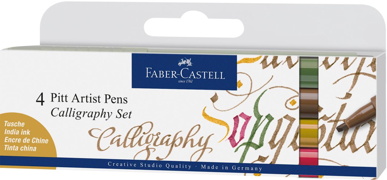 Faber-Castell - Popisovač Pitt Artist Pen Calligraphy, sada 4 ks