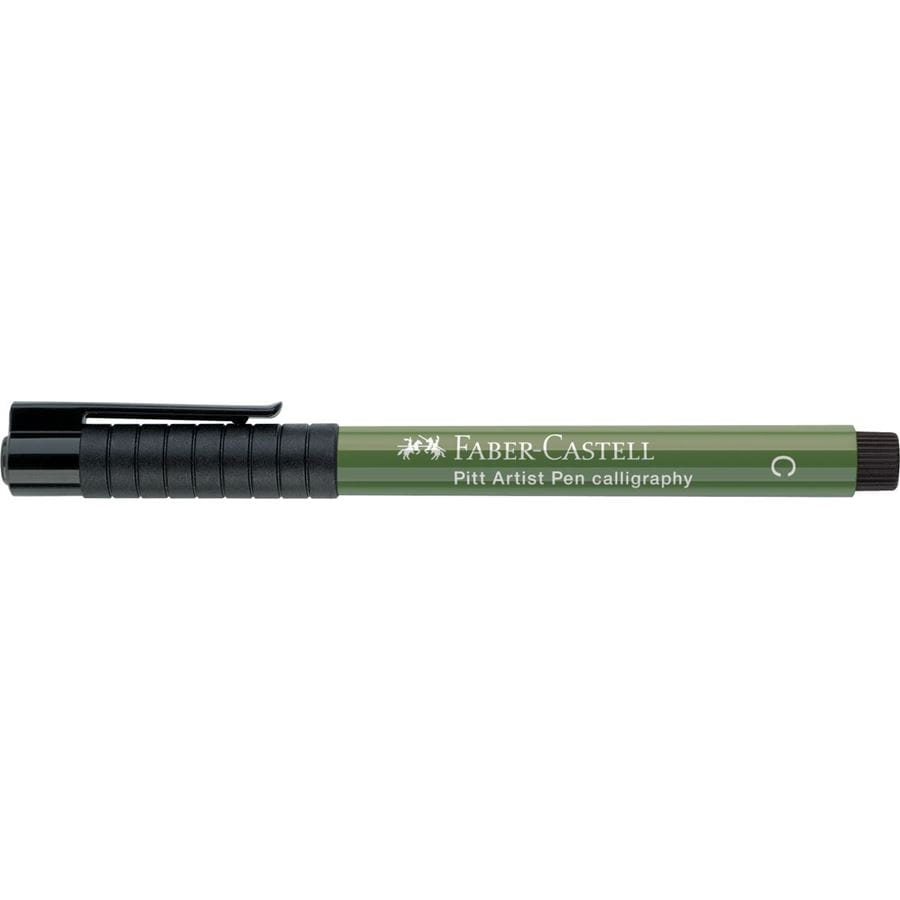 Faber-Castell - Popisovač Pitt Artist Pen Calligraphy, chromově zelená