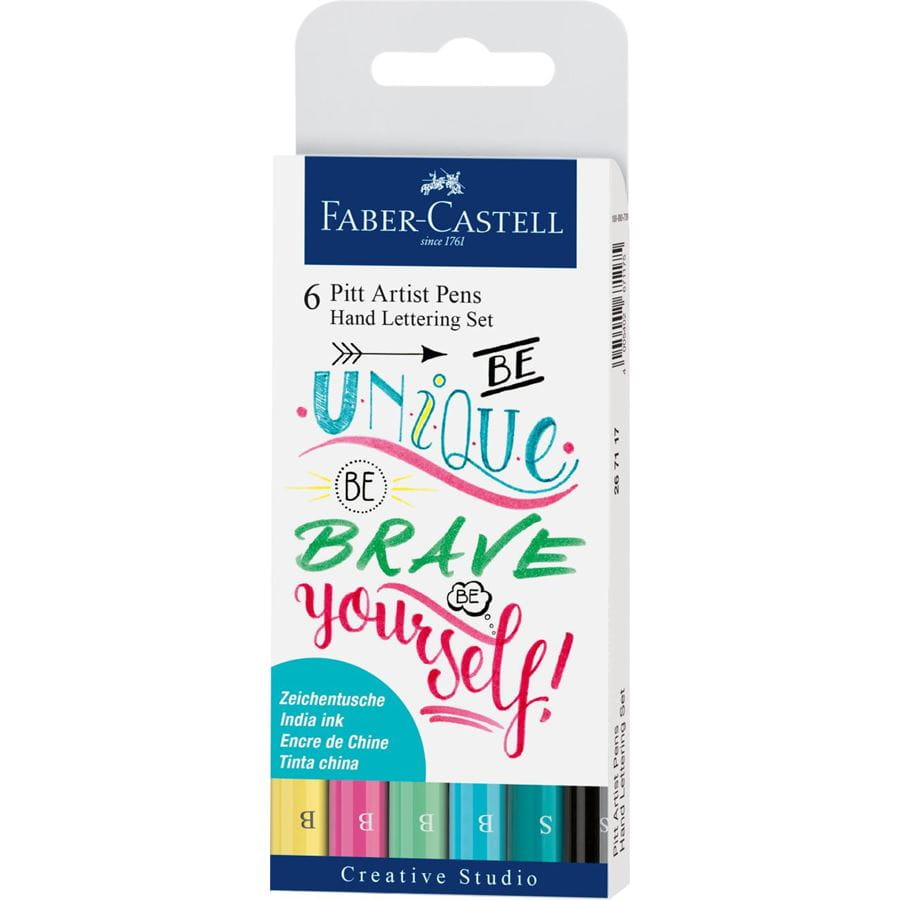 Faber-Castell - Popisovač Pitt Artist Pen, plastové pouzdro 6 ks