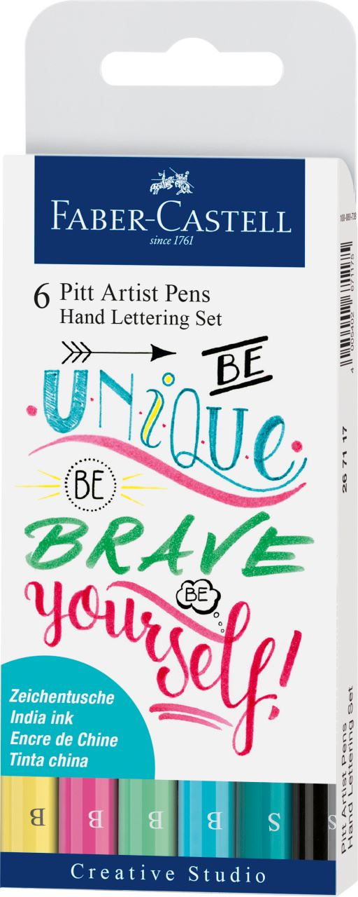 Faber-Castell - Popisovač Pitt Artist Pen, plastové pouzdro 6 ks