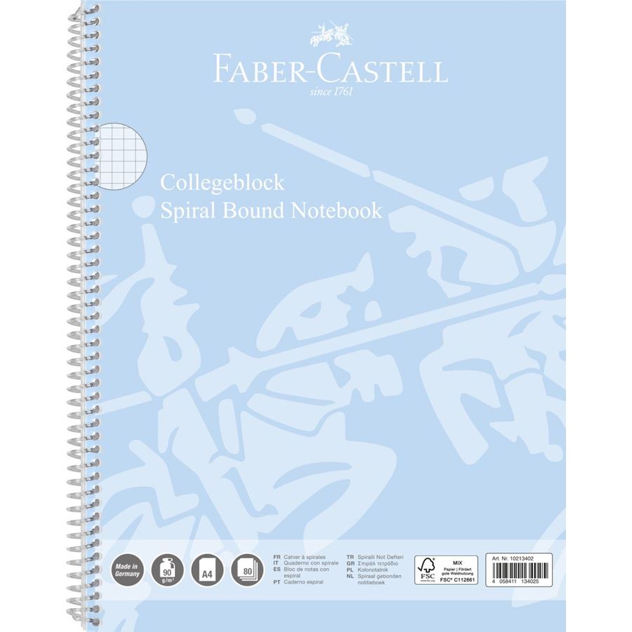 Faber-Castell - Blok A4 čtverečkovaný, sky blue