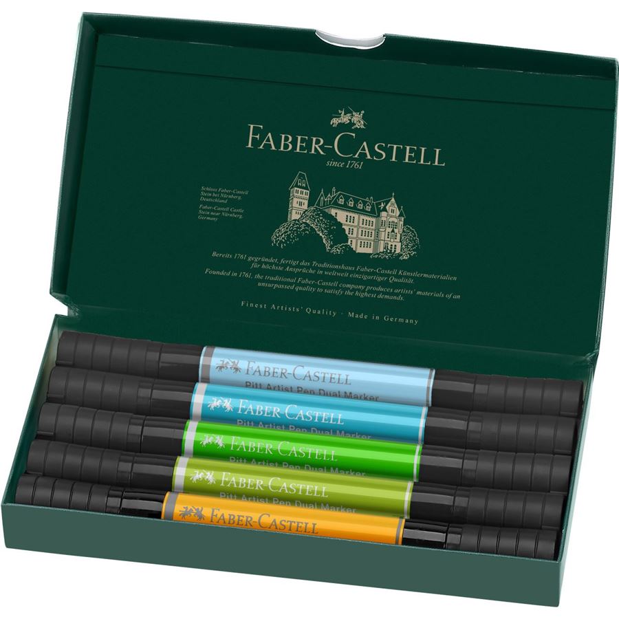 Faber-Castell - Popisovač Pitt Artist Pen Dual, Animals, pap. krabička 5 ks