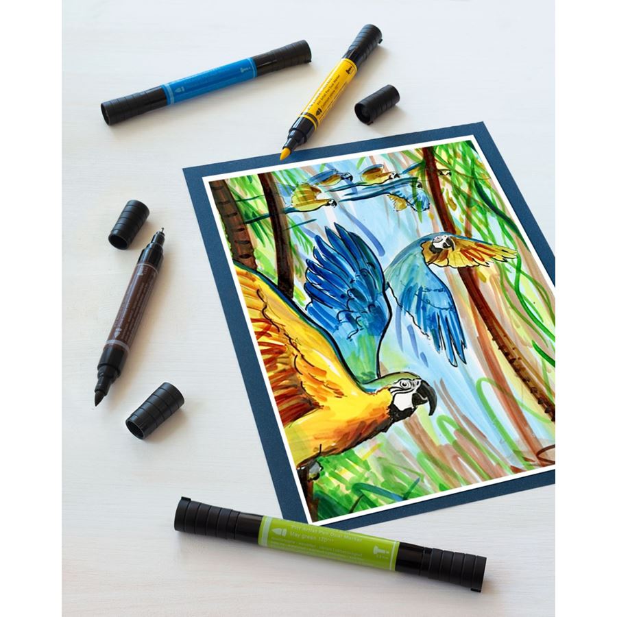 Faber-Castell - Popisovač Pitt Artist Pen Dual, plastové pouzdro 10 ks