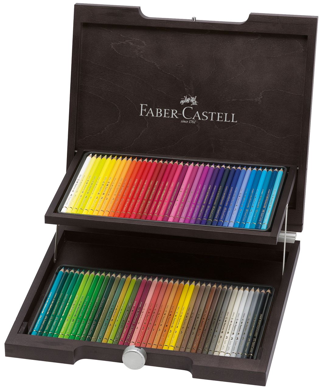 Faber-Castell - Pastelka Polychromos, dřevěná kazeta 72 ks