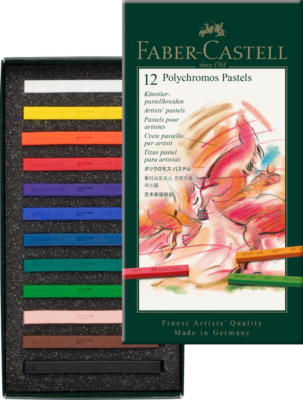 Faber-Castell - Pastely Polychromos, papírová krabička 12 ks