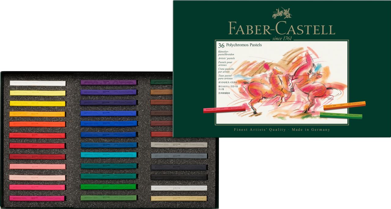 Faber-Castell - Pastely Polychromos, papírová krabička 36 ks