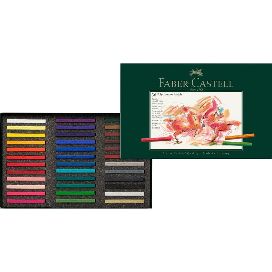 Faber-Castell - Pastely Polychromos, papírová krabička 36 ks