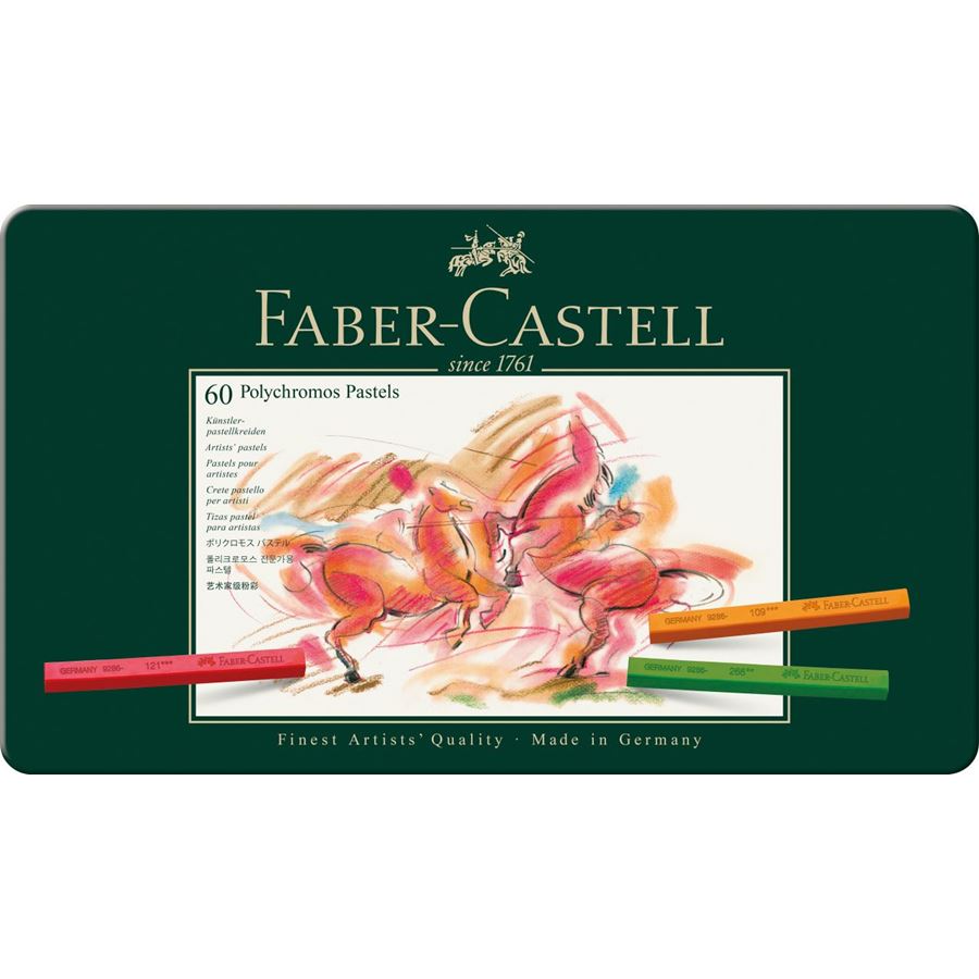 Faber-Castell - Pastely Polychromos, plachová krabička 60 ks