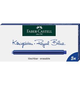 Faber-Castell - Náhradní inkoustové bombičky, dlouhé, modrá barva