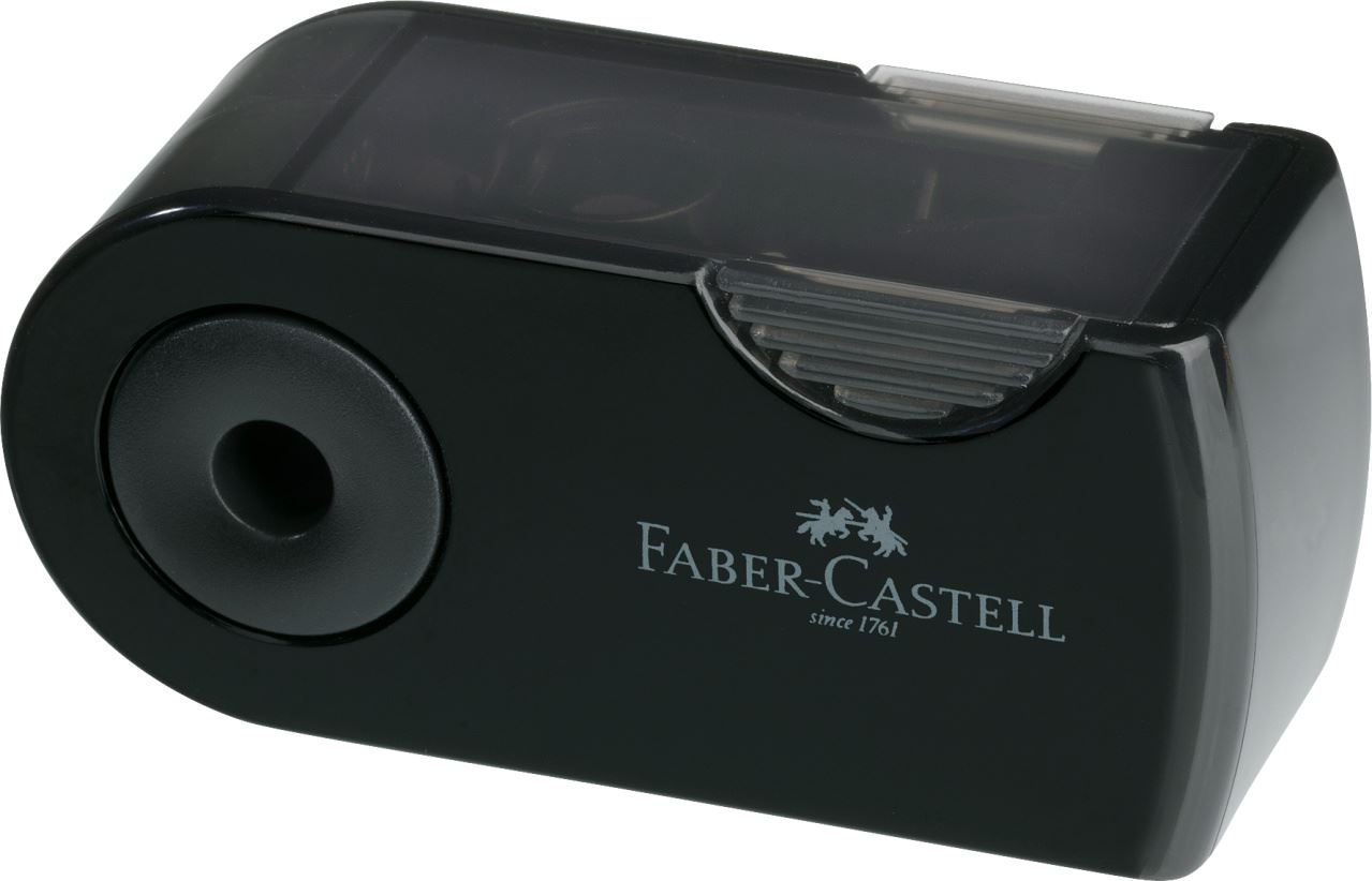 Faber-Castell - Ořezávátko Sleeve Mini se zásobníkem 12ks, černá