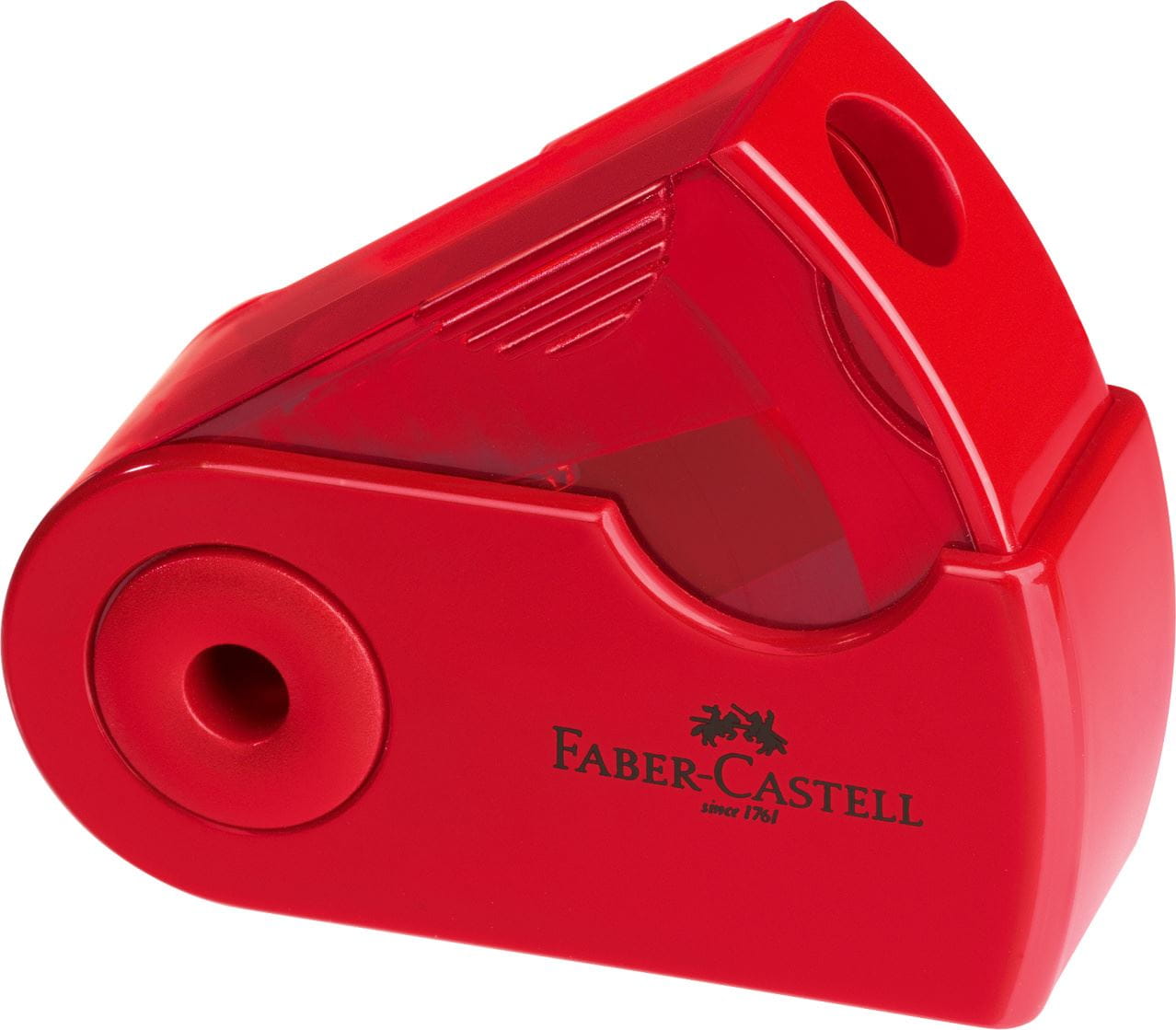 Faber-Castell - Ořezávátko Sleeve Mini se zásobníkem 12ks, červená/modrá