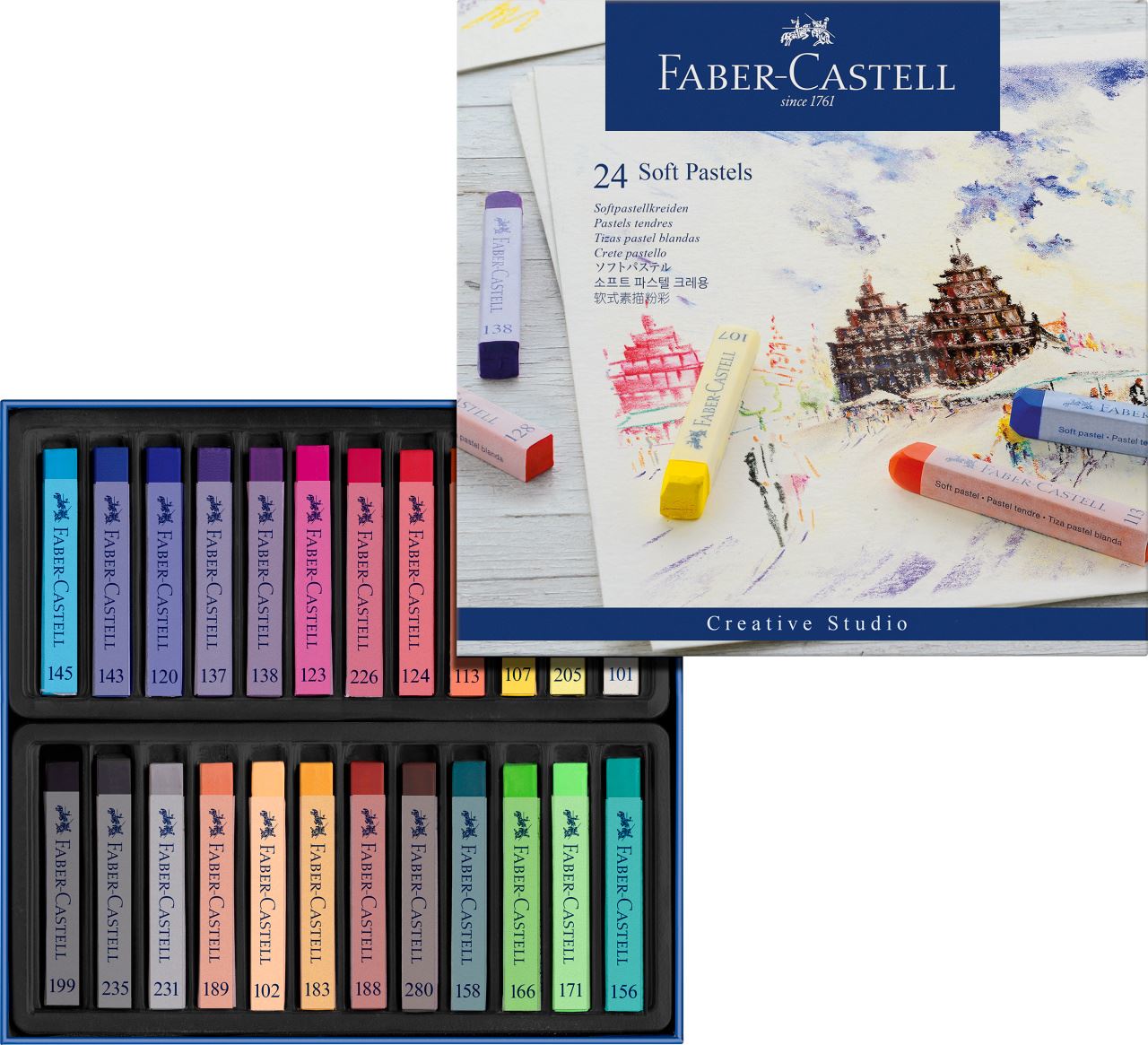 Faber-Castell - Pastely suché, papírová krabička 24 ks