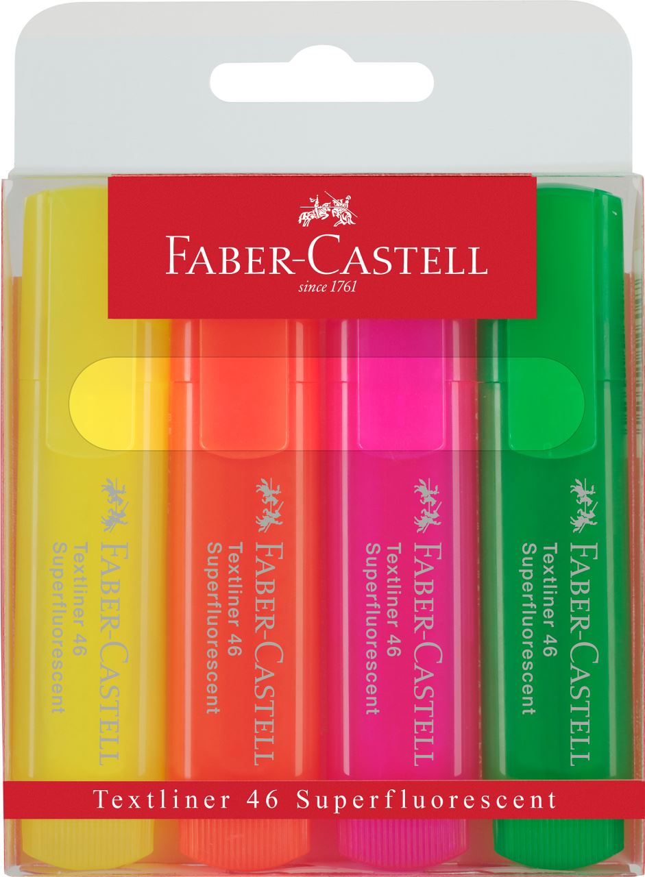 Faber-Castell - Zvýrazňovač Textliner 46, sada 4 ks
