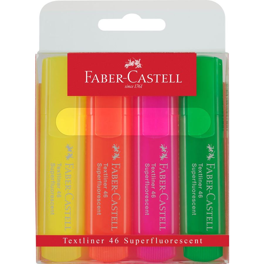 Faber-Castell - Zvýrazňovač Textliner 46, sada 4 ks