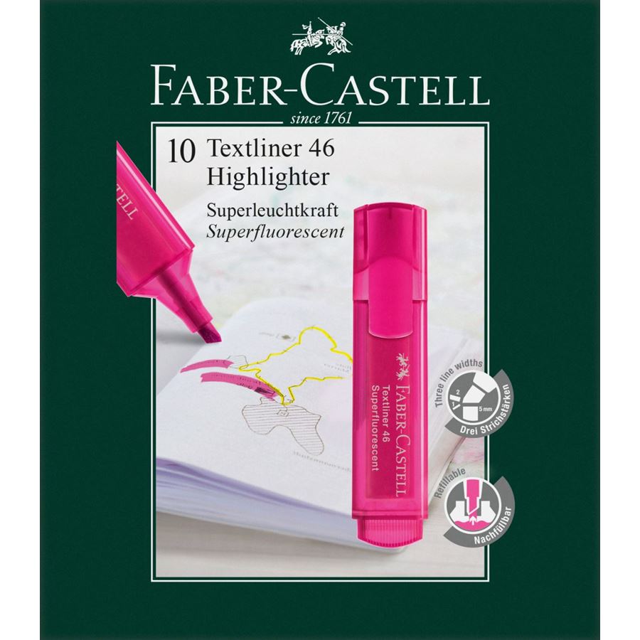 Faber-Castell - Zvýrazňovač Textliner 46, růžová