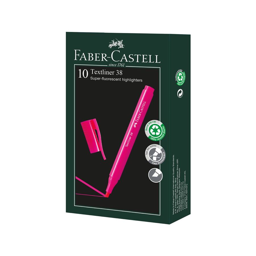 Faber-Castell - Zvýrazňovač Textliner 38, růžová