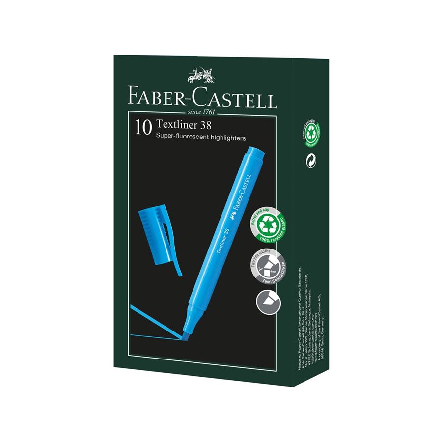 Faber-Castell - Zvýrazňovač Textliner 38, modrá