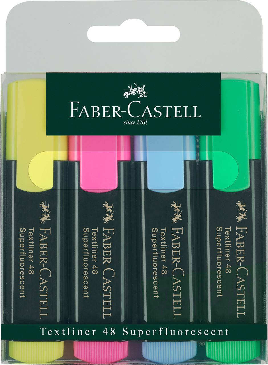 Faber-Castell - Zvýrazňovač Textliner 48, sada 4 ks