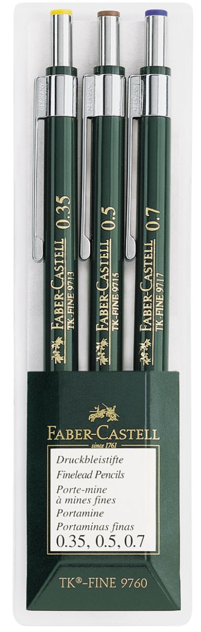 Faber-Castell - Mechanická tužka TK-Fine, sada 3 ks