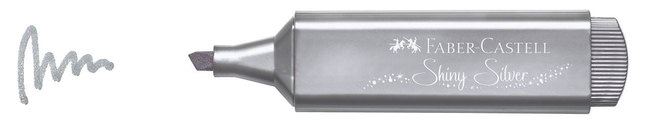 Faber-Castell - Zvýrazňovač Textliner 46 Metallic, metalická stříbrná