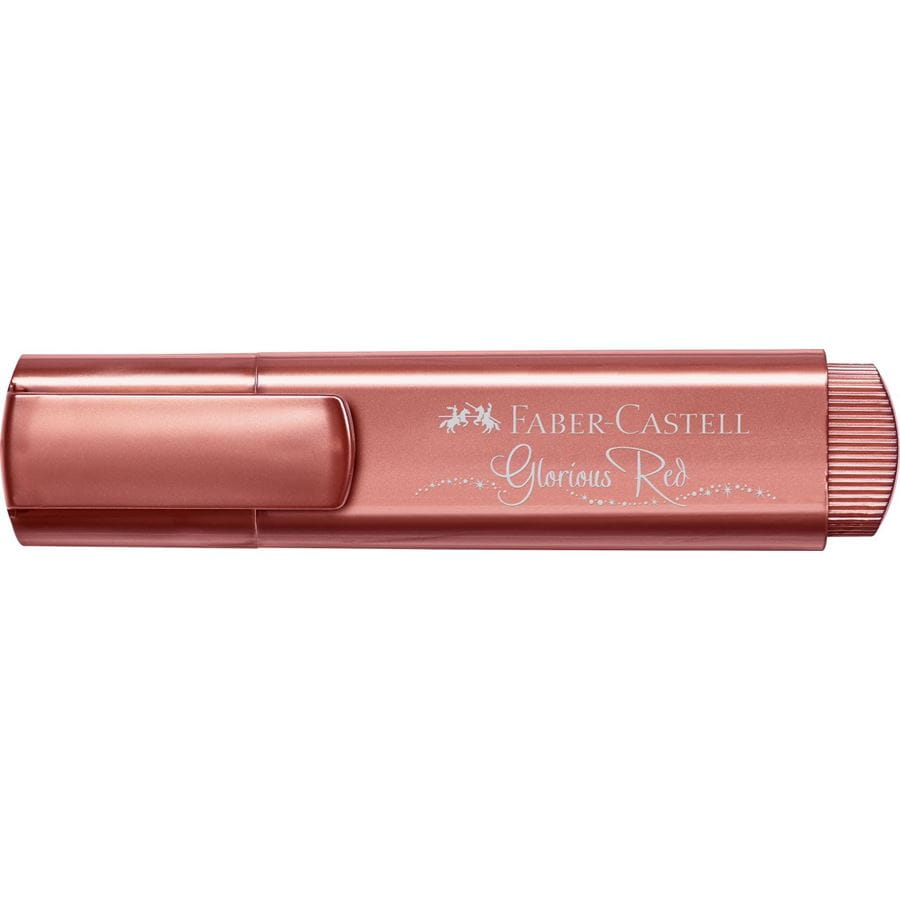 Faber-Castell - Zvýrazňovač Textliner 46 Metallic, metalická červená