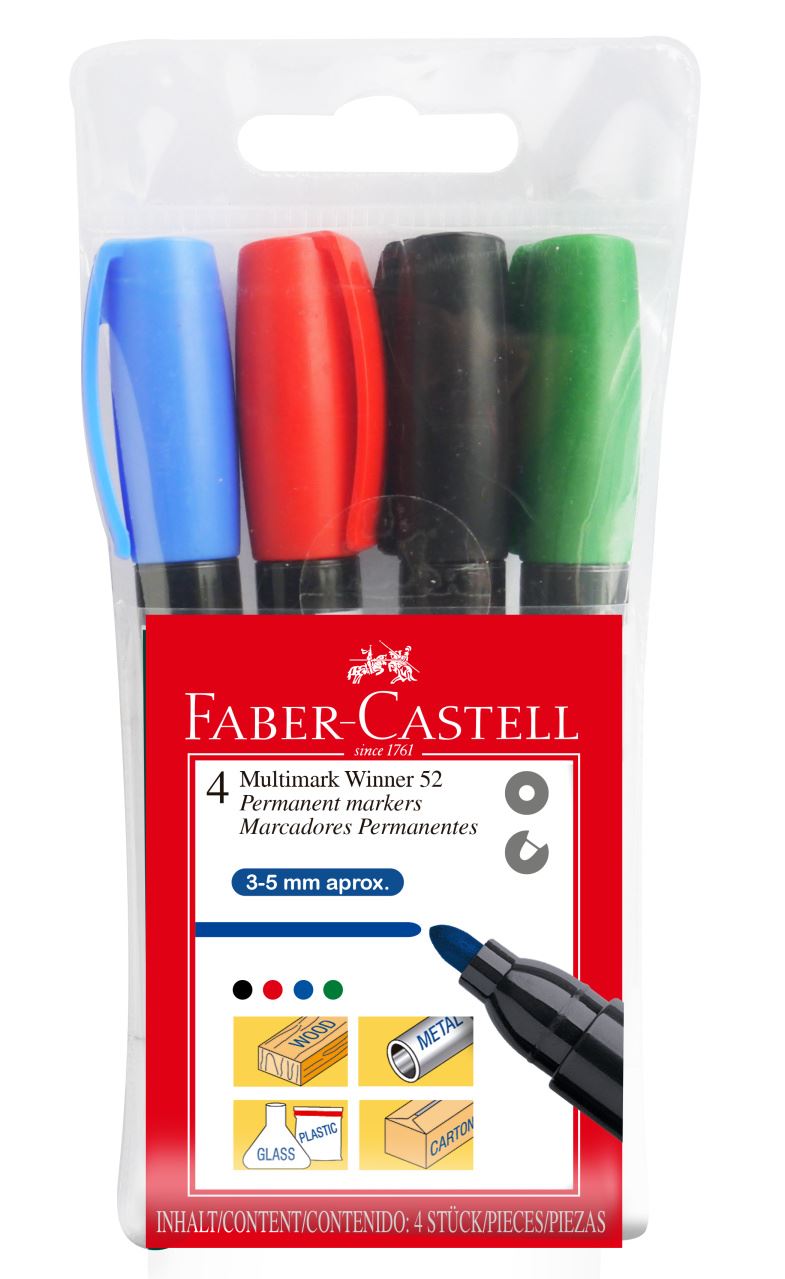 Faber-Castell - Popisovač Multimark Winner 52, sada 4 ks