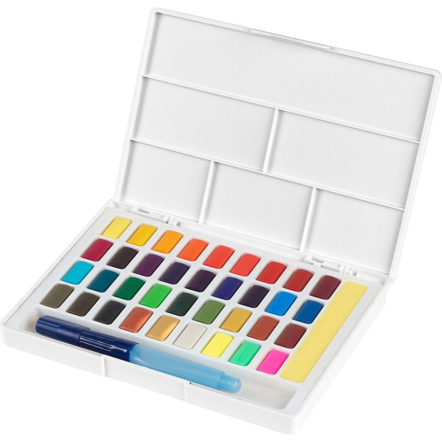 Faber-Castell - Akvarelové barvy, plastová paleta 36 ks