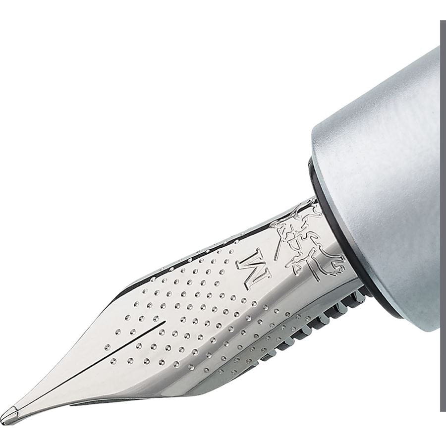 Faber-Castell - Plnicí pero e-motion Pure Silver, EF, stříbrná