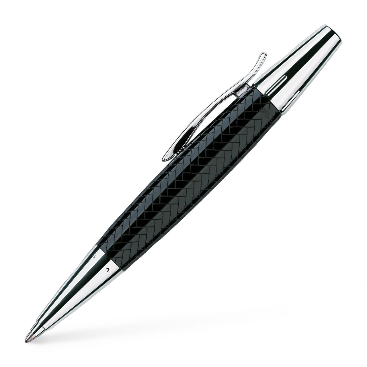 Faber-Castell - Kuličkové pero e-motion Presious resin, Parquet, černá