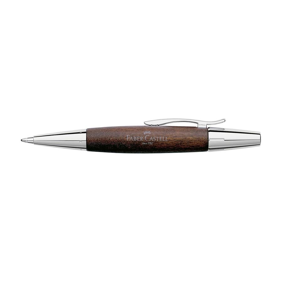 Faber-Castell - Kuličkové pero e-motion Wood, tmavě hnědá
